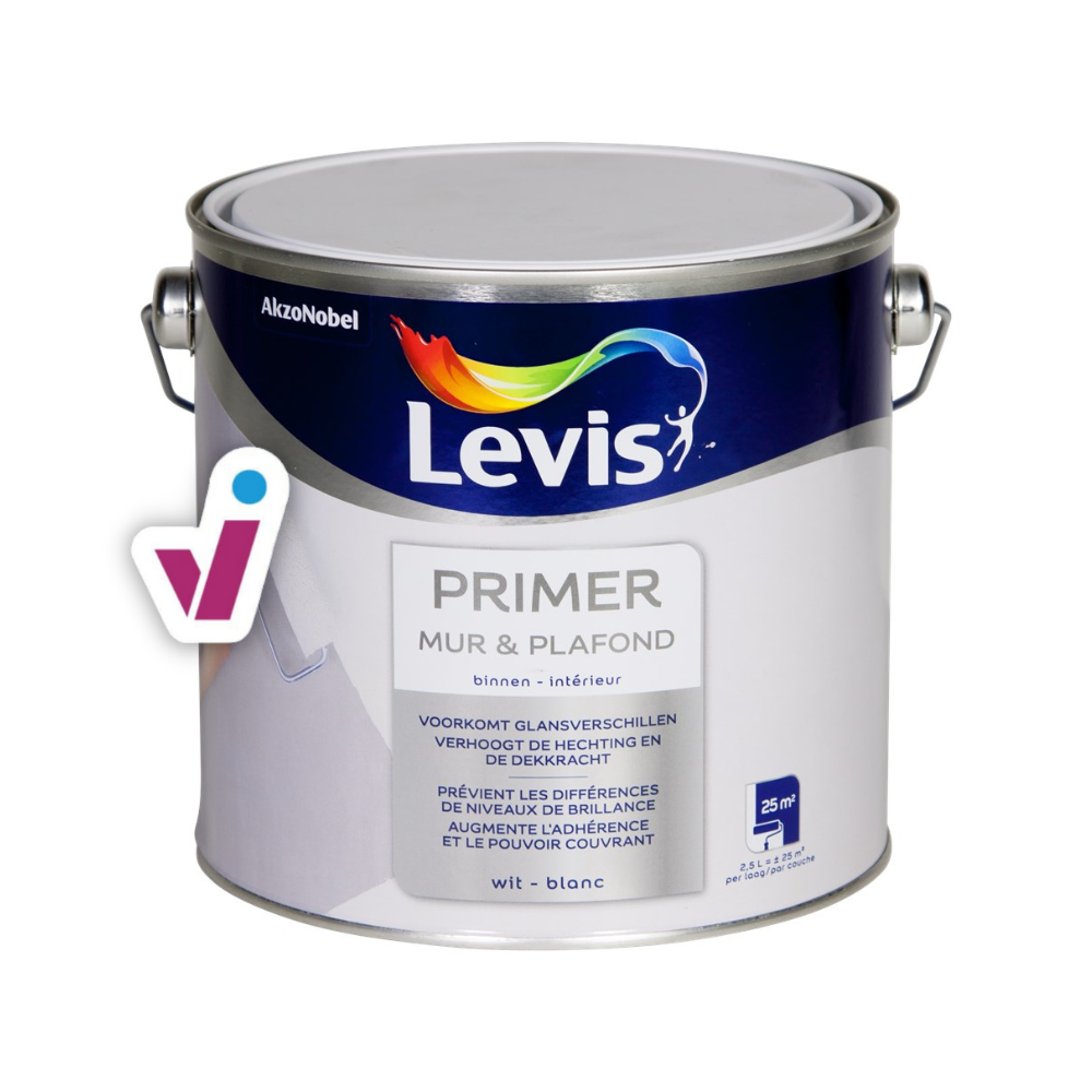 Levis Primer Mur & Plafond - Wit