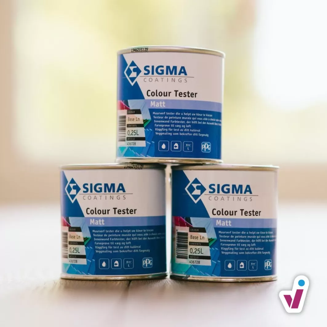 Sigma kleurtester - RAL 9010, RAL 9016 and RAL 9001 bij Tintrio