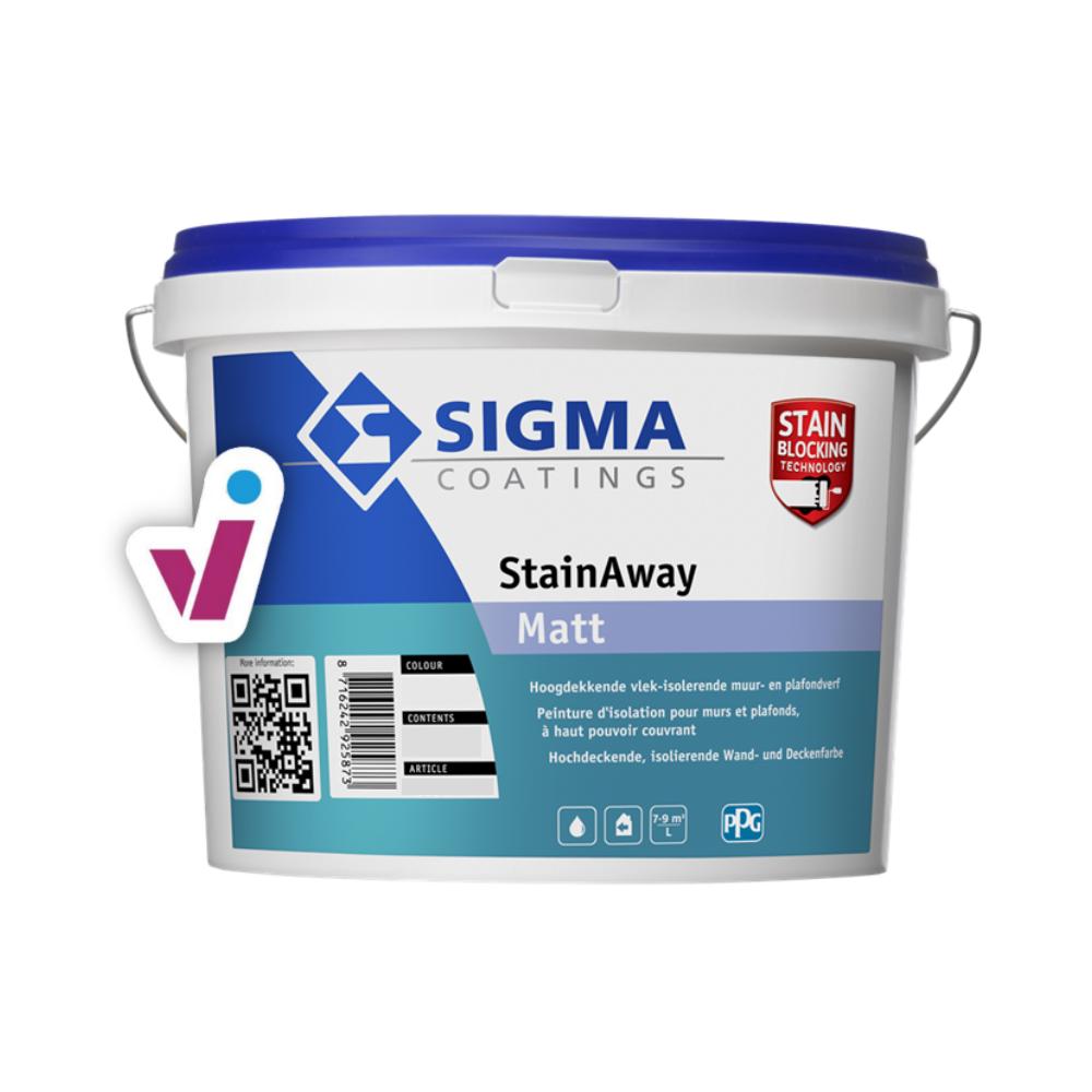 Sigma StainAway Matt - isolerende muurverf - 5 liter