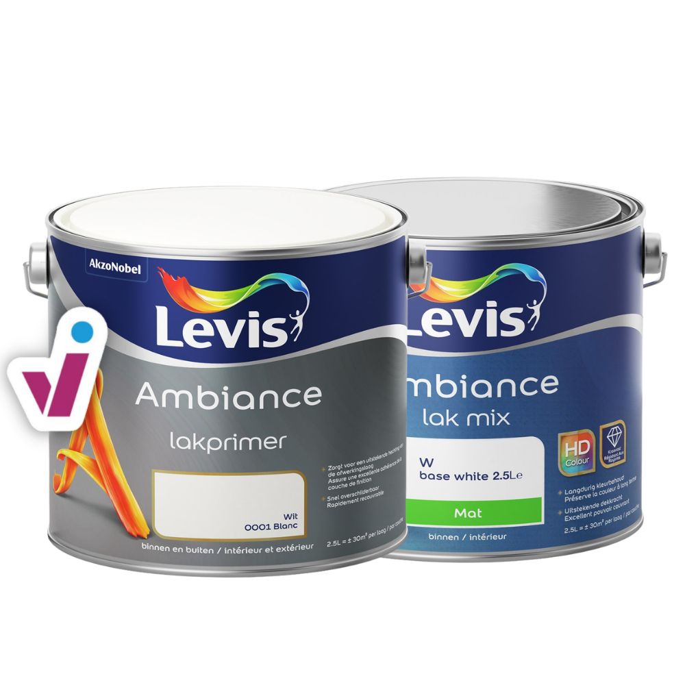 BUNDEL: Levis Ambiance Lakprimer (Wit) + Lak Mat