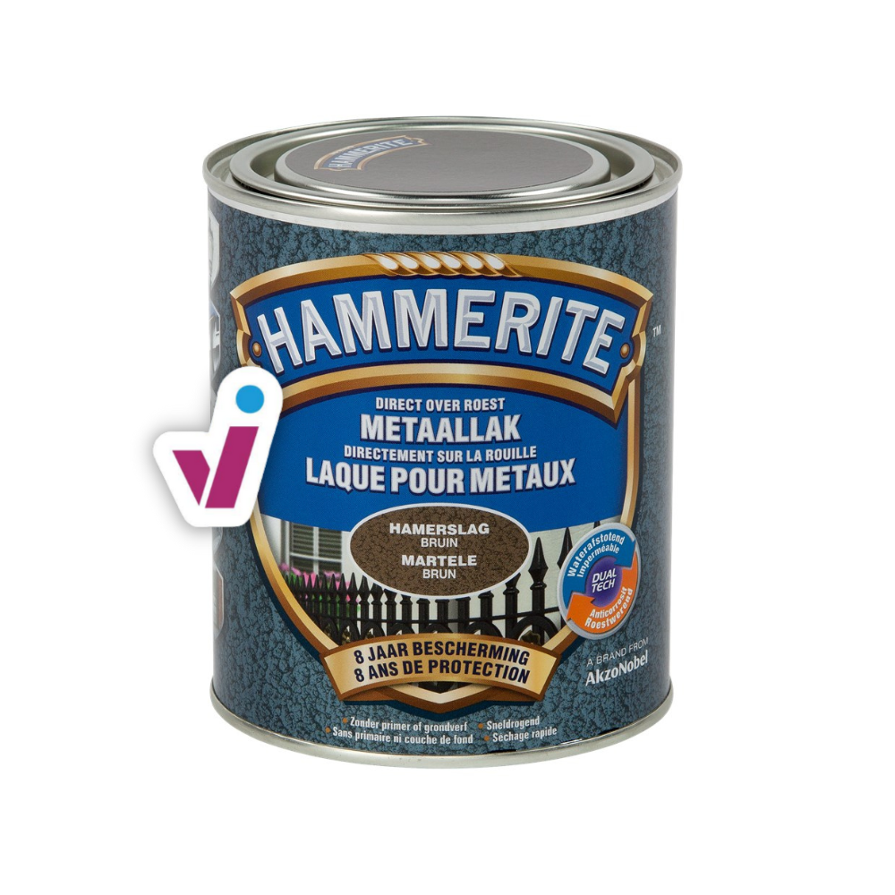 Hammerite Metaallak Hamerslag - Brown