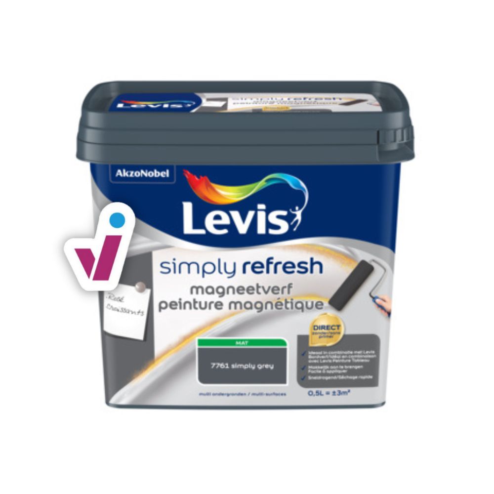 Levis Simply Refresh Magneetverf - Simply Grey