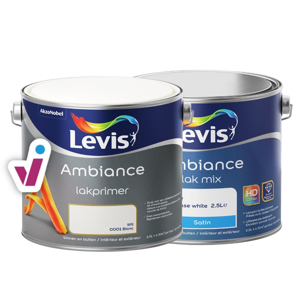 BUNDLE: Levis Ambiance Lakprimer (White) + Lak Satin